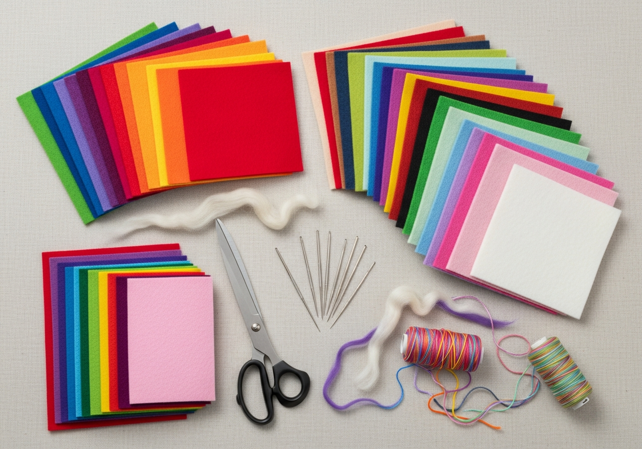 Инструменты и материалы для работы с фетром